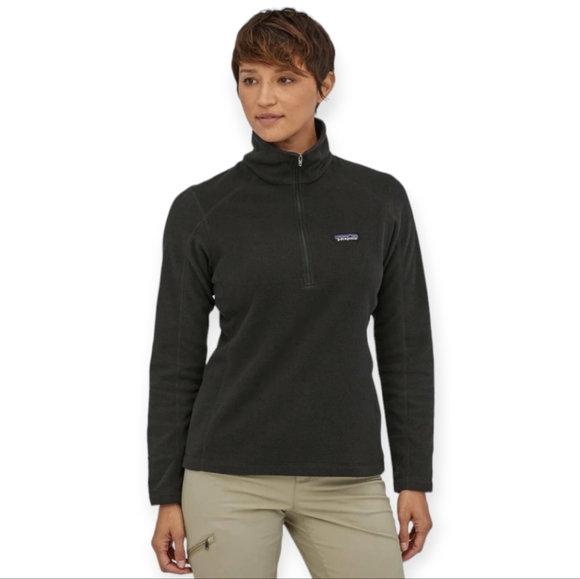 Patagonia Tops - Patagonia Fleece Pullover Quarter Zip Black Women's Size Medium